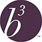 A purple circular logo featuring the number 3 and the letter b in white script, suggesting a stylized brand or company emblem.